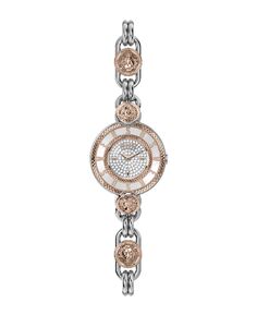 Женские часы Les Docks Petite с 2 стрелками, кварцевые, двухцветные из нержавеющей стали, розовые, 30 мм Versus Versace