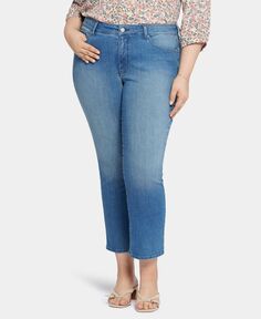 Прямые джинсы до щиколотки размера плюс Мэрилин NYDJ