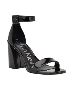 Женские классические босоножки Marle на зауженном миндалевидном носке на блочном каблуке Calvin Klein, черный