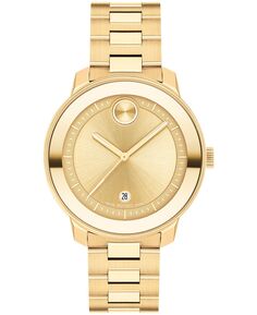 Женские часы Bold Verso из швейцарской стали с ионным покрытием и золотистым покрытием, 38 мм Movado, золотой