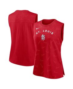 Женская красная майка St. Louis Cardinals Muscle Play Nike, красный