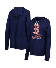 Женский темно-синий пуловер с капюшоном Boston Red Sox перед игрой реглан Touch, темно-синий