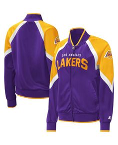 Женская спортивная куртка с молнией во всю длину реглан Los Angeles Lakers Slam Dunk фиолетового цвета Starter