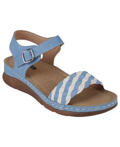 Женские сандалии Millis Comfort на плоской подошве GC Shoes, синий