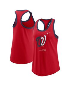 Женская красная майка Washington Nationals Tech Nike, красный