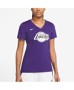 Женская фиолетовая футболка Los Angeles Lakers 2022/23 City Edition Essential с v-образным вырезом Nike