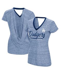 Женская футболка с v-образным вырезом и v-образным вырезом на спине Royal Los Angeles Dodgers Halftime Touch