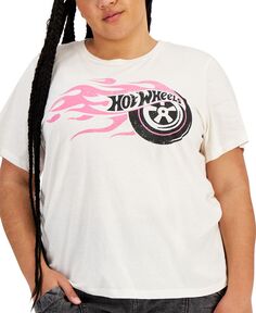 Модная футболка больших размеров Flaming Hot Wheels Grayson Threads Black