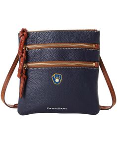 Женская сумка через плечо Milwaukee Brewers Pebble с тройной молнией Dooney &amp; Bourke