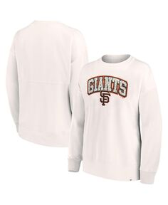 Женский кремовый свитшот с леопардовым принтом San Francisco Giants Fanatics