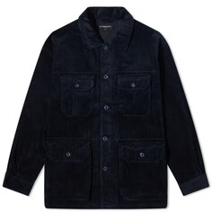Вельветовая куртка-рубашка Engineered Garments Suffolk, темно-синий