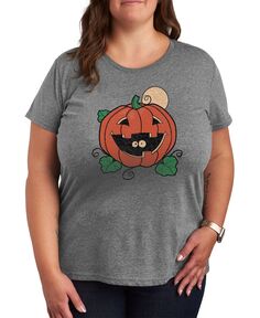 Модная футболка больших размеров с рисунком Хэллоуина Air Waves, серый