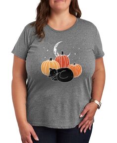 Модная футболка больших размеров с рисунком Хэллоуина Air Waves, серый
