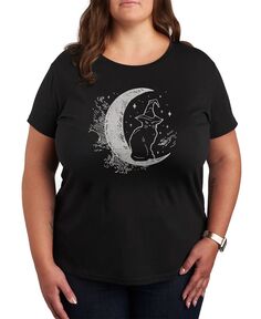 Модная футболка больших размеров с рисунком Хэллоуина Air Waves, черный