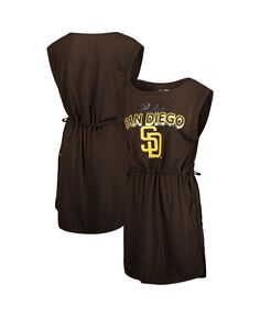 Коричневое женское платье-накидка для купальника San Diego Padres G.O.A.T G-III 4Her by Carl Banks, коричневый
