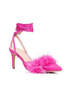 Женские босоножки Saylor на каблуке с искусственным пером New York &amp; Company, розовый