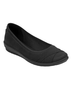 Женские повседневные туфли без шнуровки Acasia с круглым носком на плоской подошве Easy Spirit, черный