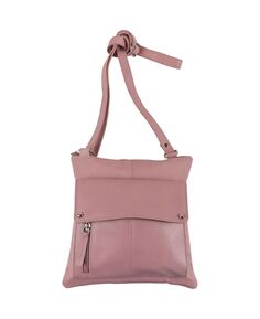 Женская кожаная сумка-органайзер через плечо с RFID-защитой CHAMPS, розовый