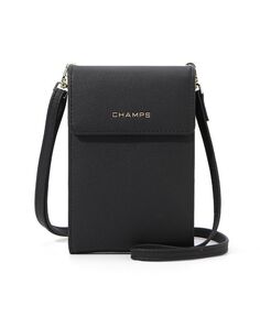 Женская сумка для смартфона из искусственной кожи с блокировкой RFID CHAMPS, черный