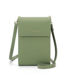 Женская сумка для смартфона из искусственной кожи с блокировкой RFID CHAMPS, зеленый
