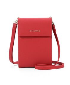 Женская сумка для смартфона из искусственной кожи с блокировкой RFID CHAMPS, красный
