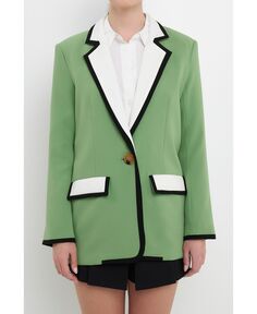 Женский драпированный пиджак с окантовкой English Factory