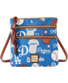 Женская сумка через плечо Los Angeles Dodgers Game Day с тройной молнией Dooney &amp; Bourke, синий