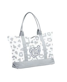 Женская сумка-тоут с леопардовым узором Washington Nationals Logo Brands, белый