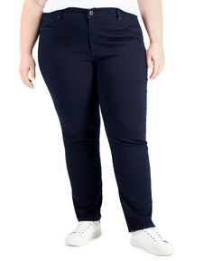 Прямые джинсы больших размеров с высокой посадкой Style &amp; Co