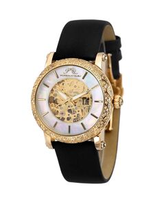 Женские автоматические часы Liza с атласным кожаным ремешком 691BLIL Porsamo Bleu, золотой
