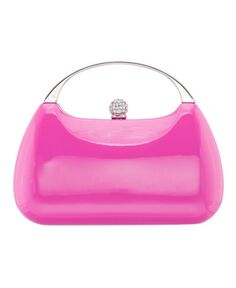 Женская сумка Minaudiere металлического цвета с металлической ручкой Nina, розовый
