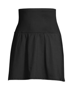 Женская скромная юбка для плавания со сверхвысокой талией, плавки для плавания с контролем живота Lands&apos; End, черный