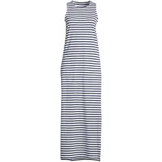 Женское длинное пляжное платье макси без рукавов из хлопкового джерси Lands&apos; End