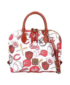 Женская сумка-портфель на молнии Cincinnati Reds Game Day Dooney &amp; Bourke, белый