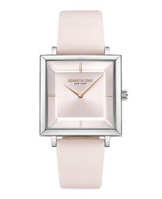 Женские кварцевые классические розовые часы из натуральной кожи 30,5 мм Kenneth Cole New York, розовый
