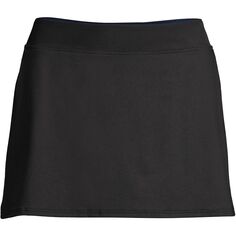 Женская юбка для плавания больших размеров с контролем живота, плавки для плавания Lands&apos; End, черный