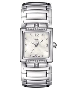 Женские швейцарские часы T-Evocatoy Diamond (1/6 карата) из нержавеющей стали с браслетом, 23 мм Tissot