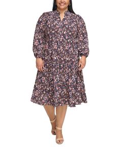 Платье миди с цветочным принтом больших размеров Jessica Howard