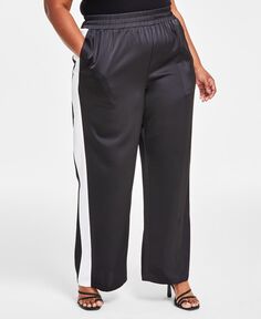Модные тканые брюки больших размеров с цветными блоками Nina Parker