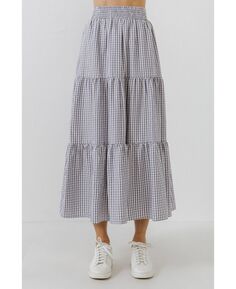 Женская многоярусная юбка макси English Factory