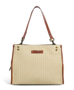 Женская сумка-сэтчел Lenox из рафии тройного входа American Leather Co.