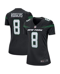 Женская черная игровая майка Aaron Rodgers New York Jets Nike, черный