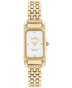 Женские кварцевые золотистые часы Cadie из нержавеющей стали 20x32,5 мм COACH, золотой