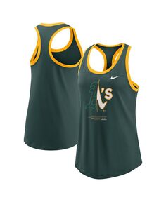 Женская зеленая майка Oakland Athletics Tech Nike, зеленый