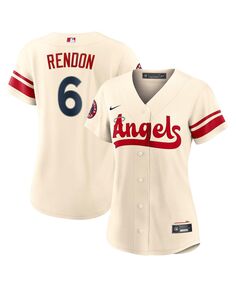 Женская футболка Энтони Рендон кремового цвета Los Angeles Angels 2022 City Connect Replica Player Jersey Nike