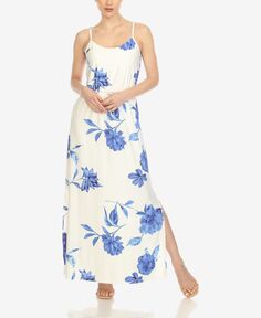 Женское платье макси с цветочным принтом White Mark
