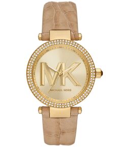 Женские кварцевые замшевые кожаные часы Parker с тремя стрелками, 39 мм Michael Kors