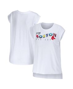 Женская белая футболка Boston Red Sox с поздравлением из футболки WEAR by Erin Andrews, белый