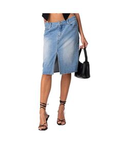 Женская джинсовая юбка Junia с разрезом Edikted