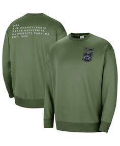 Женский оливковый пуловер Penn State Nittany Lions в стиле милитари, пуловер All-Time Performance Crew, толстовка Nike
